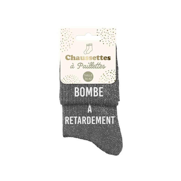 Chaussettes pailletées bombe à retardement | Socks Story