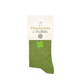 Chaussettes pailletées Trèfle Porte-Bonheur | Socks Story