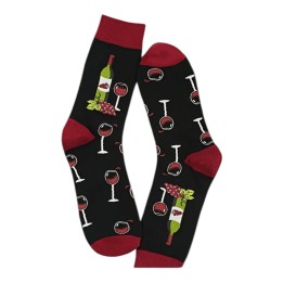 CHAUSSETTES  A MOTIF VIN