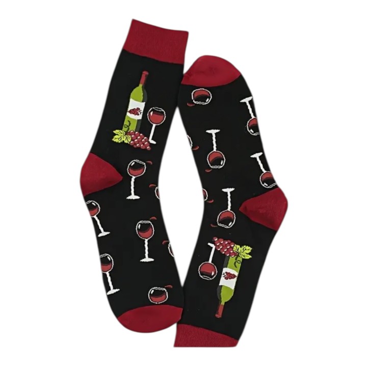 CHAUSSETTES  A MOTIF VIN