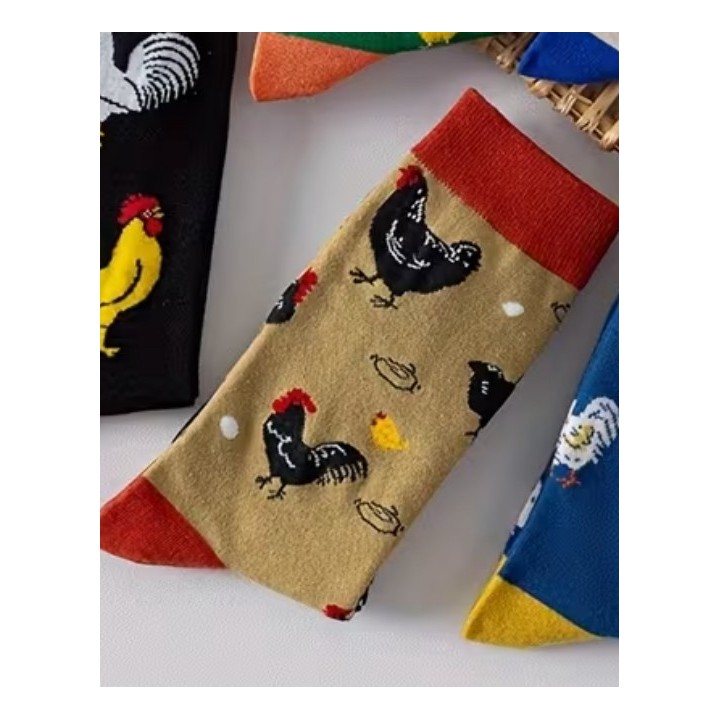 Chaussettes Poules & Coqs Fantaisie – Plusieurs Modèles | Socks Story