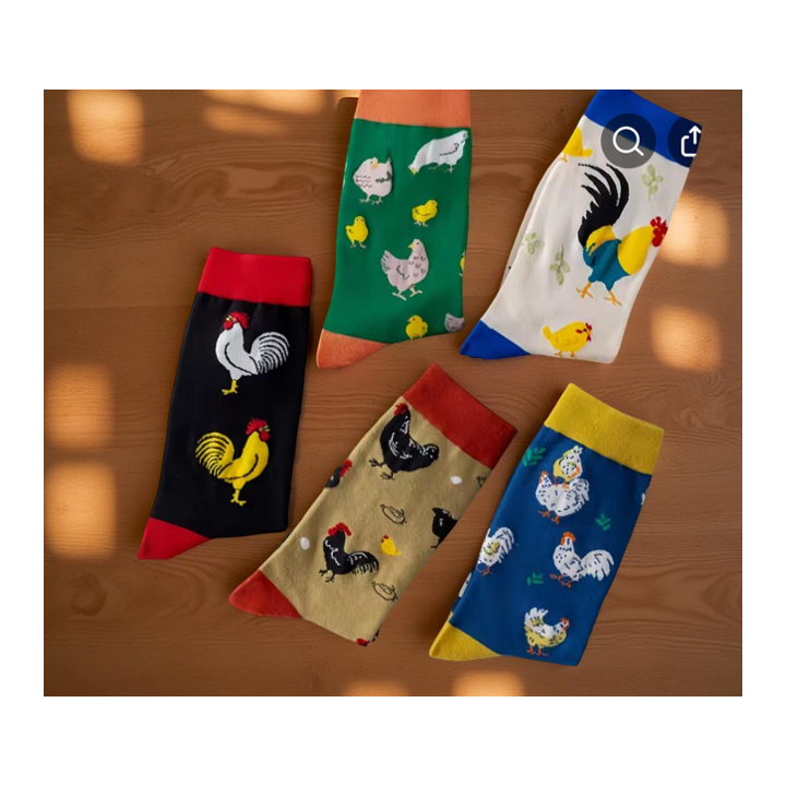 Chaussettes Poules & Coqs Fantaisie – Plusieurs Modèles | Socks Story