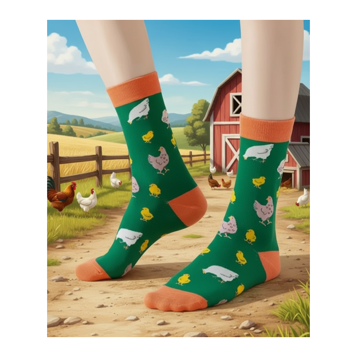 Chaussettes Poules & Coqs Fantaisie – Plusieurs Modèles | Socks Story