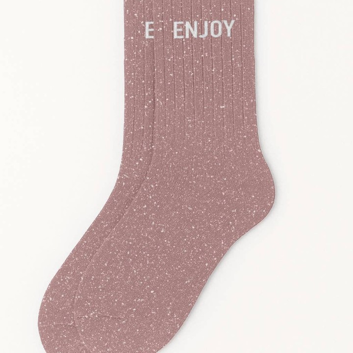 Chaussettes Enjoy Rose Poudré à Paillettes | Socks Story