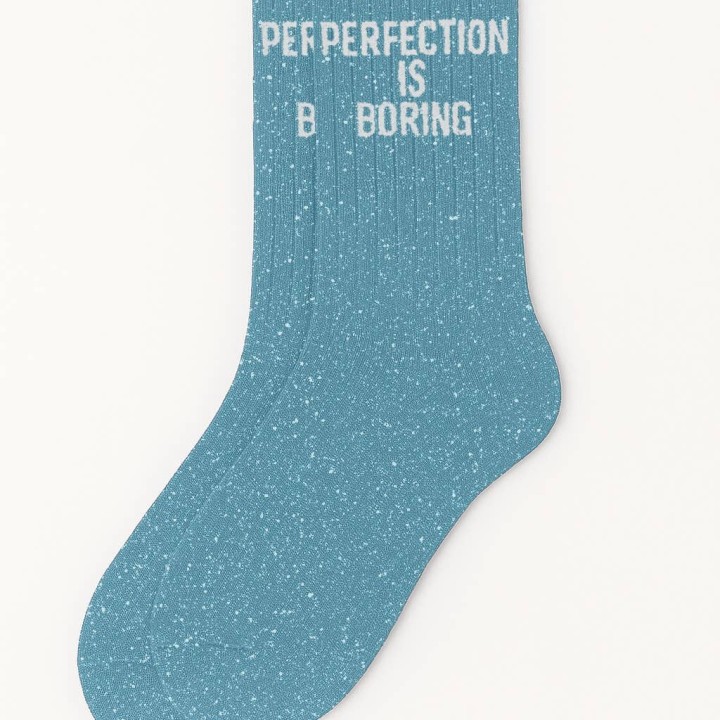 Chaussettes Perfection Is Boring à Paillettes | Socks Story