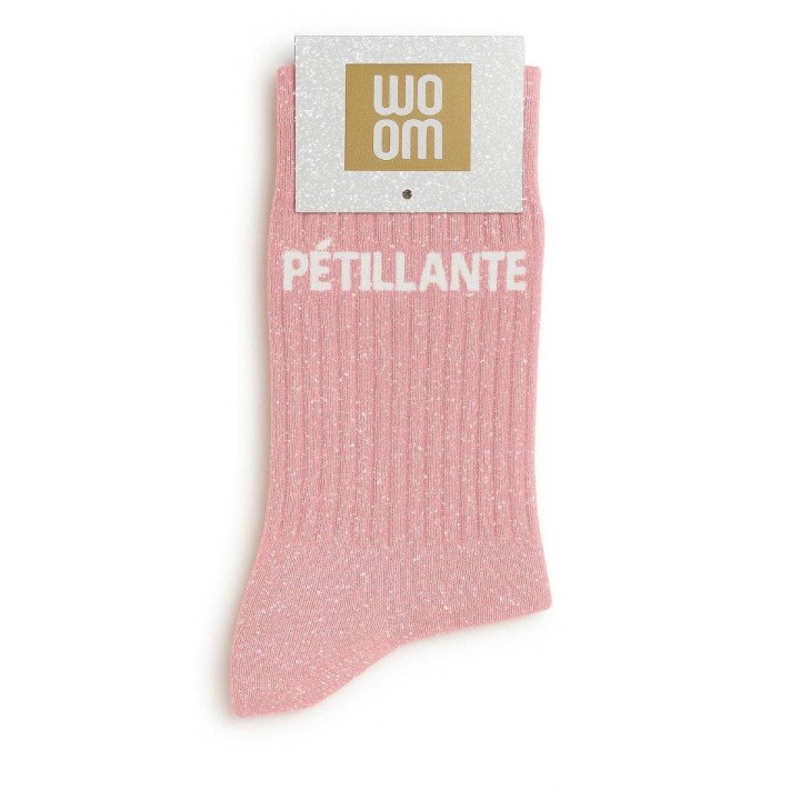 Chaussettes Pétillante Roses à Paillettes | Socks Story