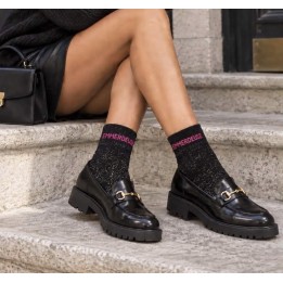Chaussettes Emmerdeuse Noires à Paillettes | Socks Story