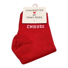 Chaussettes Chieuse Rouges à Paillettes | Socks Story