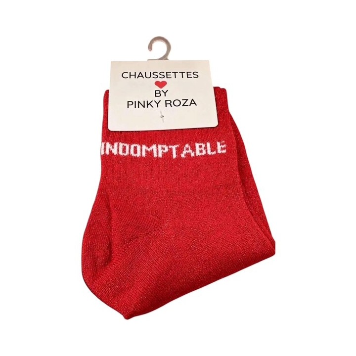 Chaussettes Indomptable Rouges à Paillettes | Socks Story