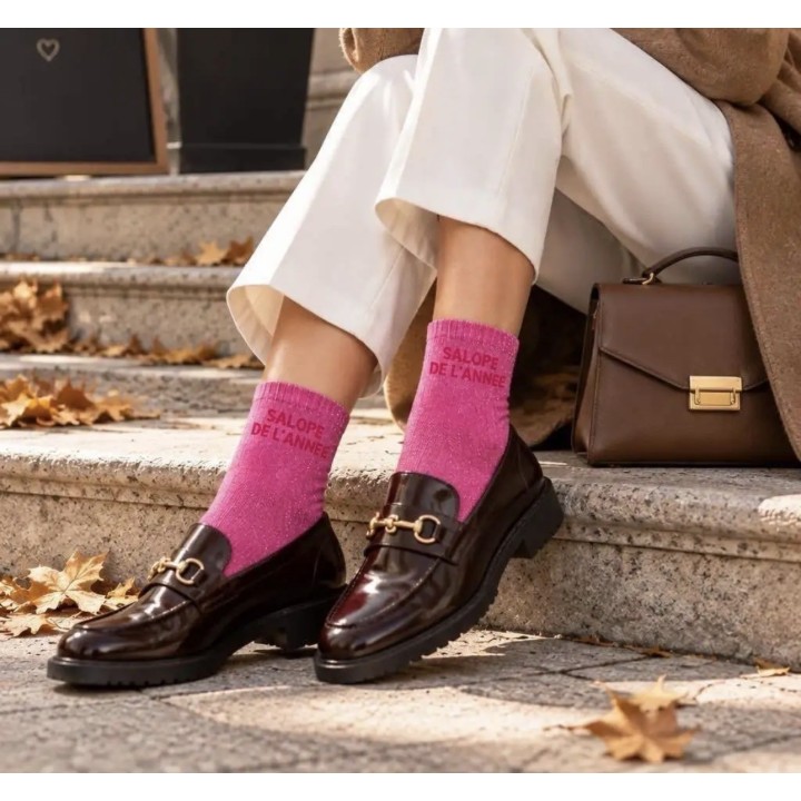 Chaussettes Salope de l’Année Roses à Paillettes | Socks Story