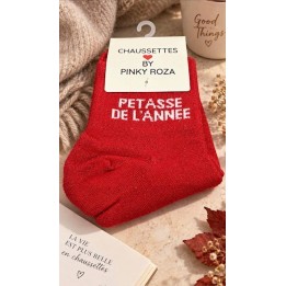 Chaussettes Pétasse de l’Année Rouges | Socks Story