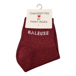 Chaussettes Râleuse Bordeaux à Paillettes | Socks Story
