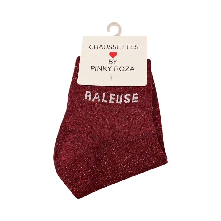 Chaussettes Râleuse Bordeaux à Paillettes | Socks Story
