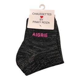 Chaussettes Aigrie Noires à Paillettes Femme | Socks Story