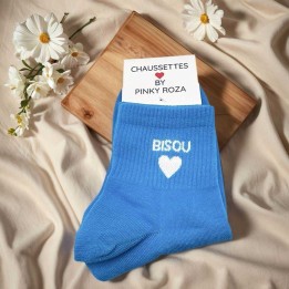 chaussettes fantaisie bisou