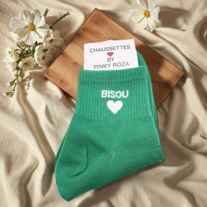 chaussettes fantaisie bisou