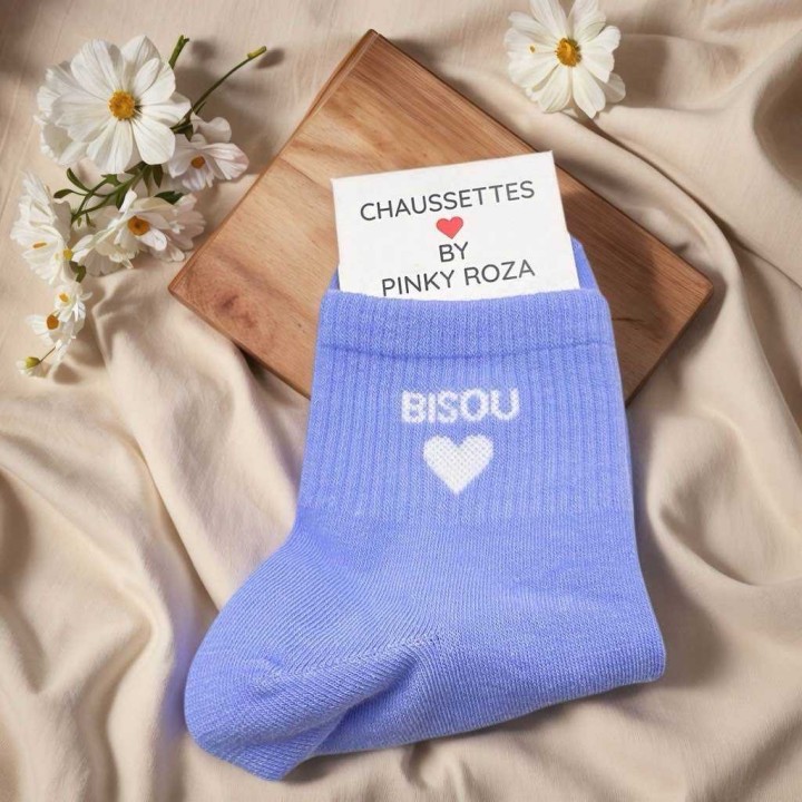 chaussettes fantaisie bisou