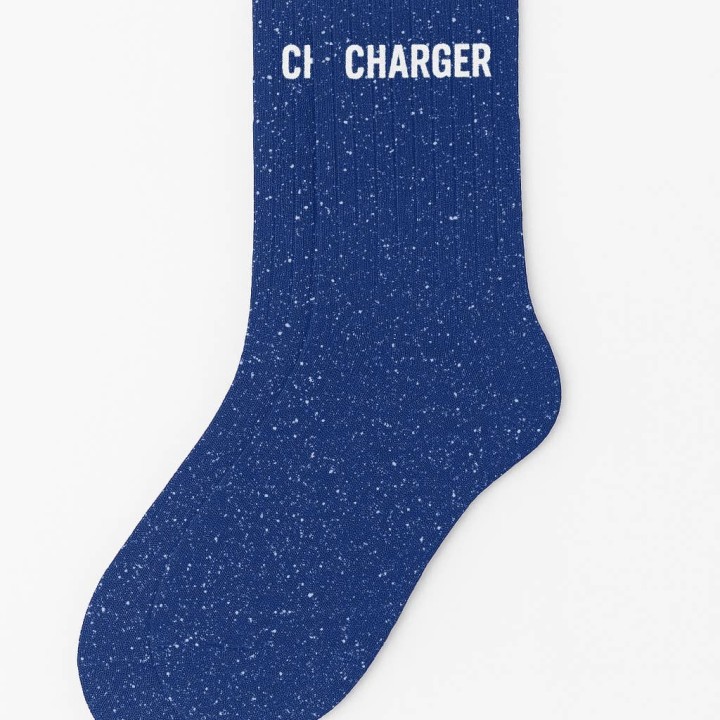 Chaussettes pailletées bleues Charger | Socks Story