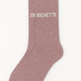 Chaussettes pailletées roses Bichette | Socks Story