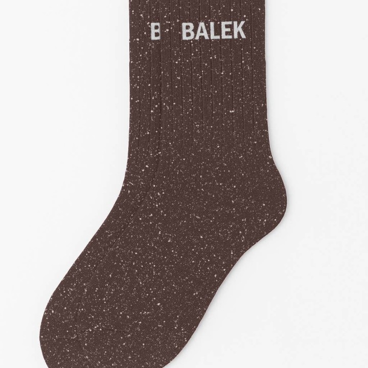 Chaussettes pailletées marron Balek | Socks Story