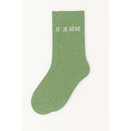 Chaussettes pailletées vertes Je gère | Socks Story