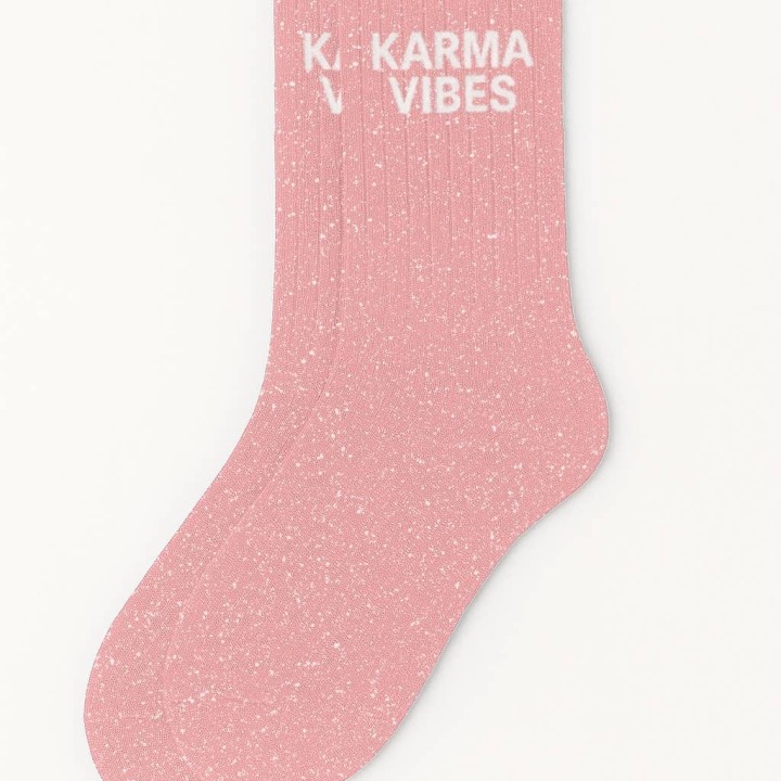 Chaussettes pailletées roses Karma Vibes | Socks Story