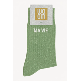 Chaussettes pailletées vertes Ma Vie | Socks Story