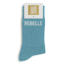 Chaussettes pailletées bleues Rebelle | Socks Story