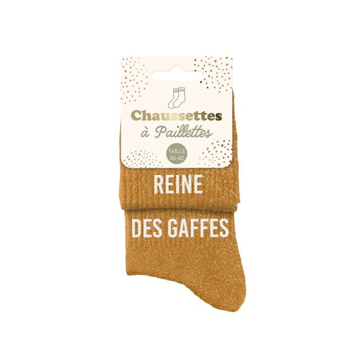 Chaussettes pailletées Reine des gaffes | Socks Story